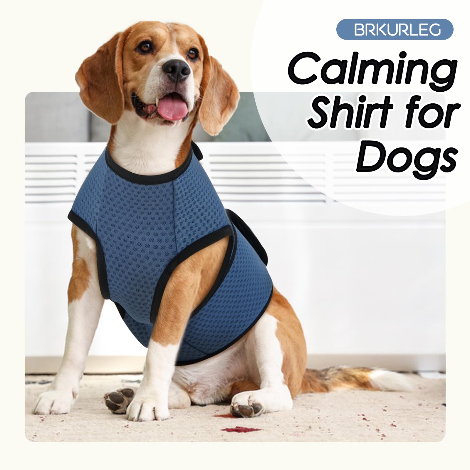 Amazon | BRKURLEG 犬用不安シャツ、調節可能な不安ベストジャケット